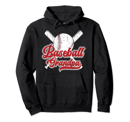 Baseball Grandpa Baseball Player Hoodie - Novelty Apparel for Adults - T-Shirt, Sweatshirt, Hoodie