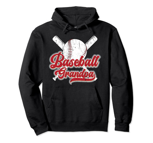 Baseball Grandpa Baseball Player Hoodie - Novelty Apparel for Adults - T-Shirt, Sweatshirt, Hoodie