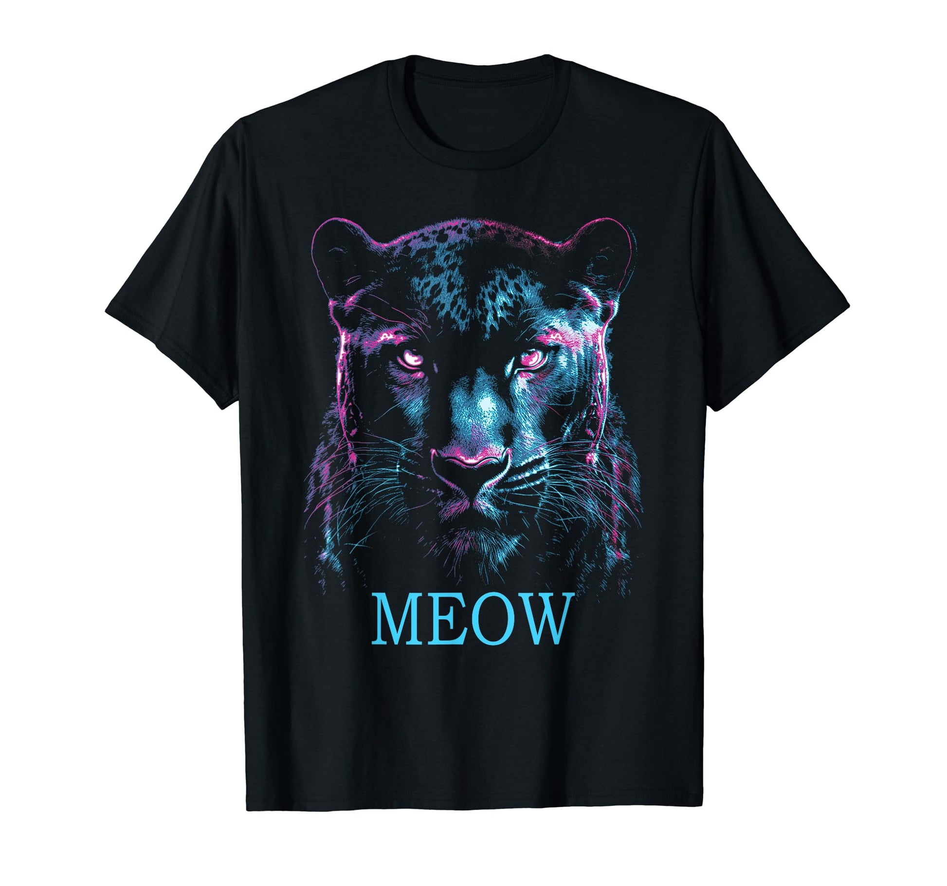 Panther Black Cyberpunk Aesthetic T-Shirt - Custom Art Print Unisex - T-Shirt, Sweatshirt, Hoodie
