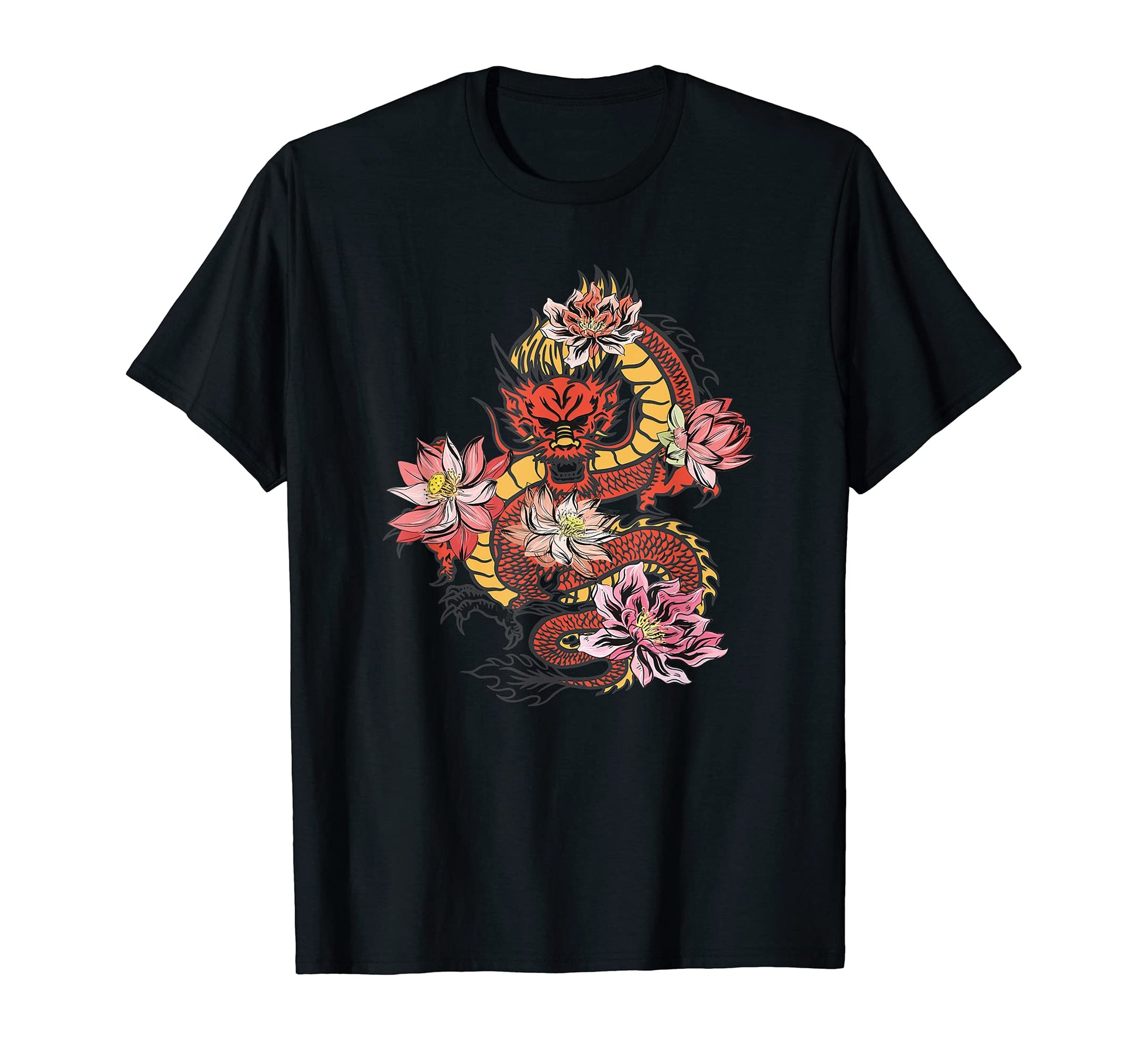 Chinese Asian Dragon Grunge Edgy T-Shirt - Trendy Graphic Men Women - T-Shirt, Sweatshirt, Hoodie