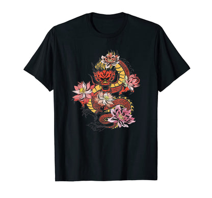 Chinese Asian Dragon Grunge Edgy T-Shirt - Trendy Graphic Men Women - T-Shirt, Sweatshirt, Hoodie