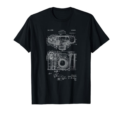 Camera Old Blueprint Patent Invention T-Shirt - Unique Graphic Men Women - T-Shirt, Sweatshirt, Hoodie
