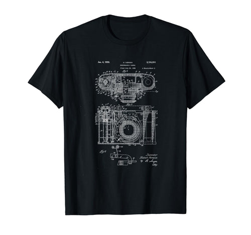 Camera Old Blueprint Patent Invention T-Shirt - Unique Graphic Men Women - T-Shirt, Sweatshirt, Hoodie