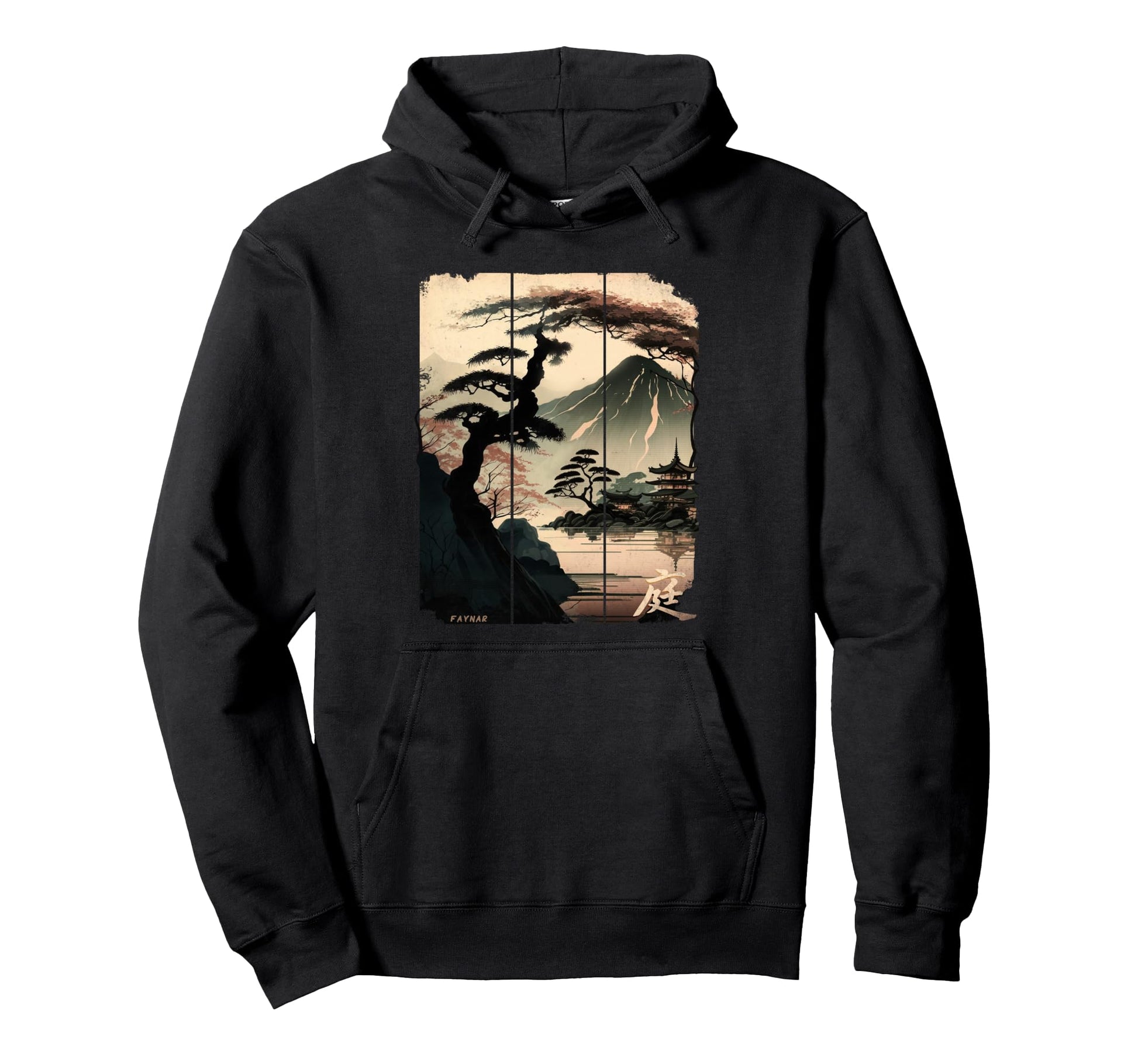 Japanese Landscape Vaporwave Japan Hoodie - Custom Art Print Men Women - T-Shirt, Sweatshirt, Hoodie