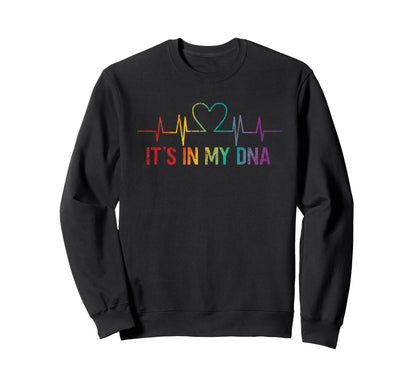 Lgbt Pride Rainbow Its My Dna Sweatshirt - Unique Graphic for Adults - T-Shirt, Sweatshirt, Hoodie
