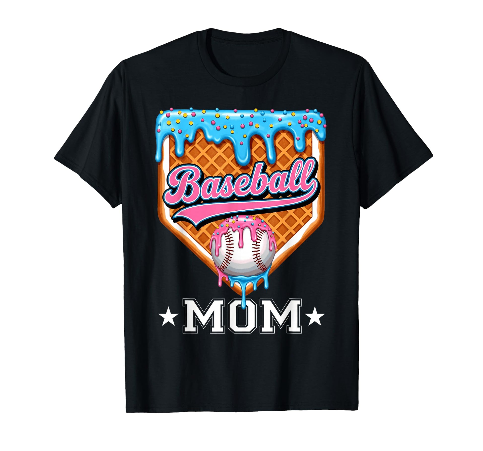 Baseball Mom Funny Mothers Day Ice T-Shirt - Custom Art Print Men Women - T-Shirt, Sweatshirt, Hoodie