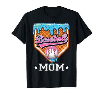 Baseball Mom Funny Mothers Day Ice T-Shirt - Custom Art Print Men Women - T-Shirt, Sweatshirt, Hoodie
