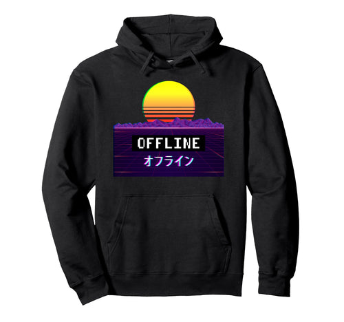 Offline Vaporwave Aesthetic Japanese Hoodie - Novelty Apparel Unisex - T-Shirt, Sweatshirt, Hoodie