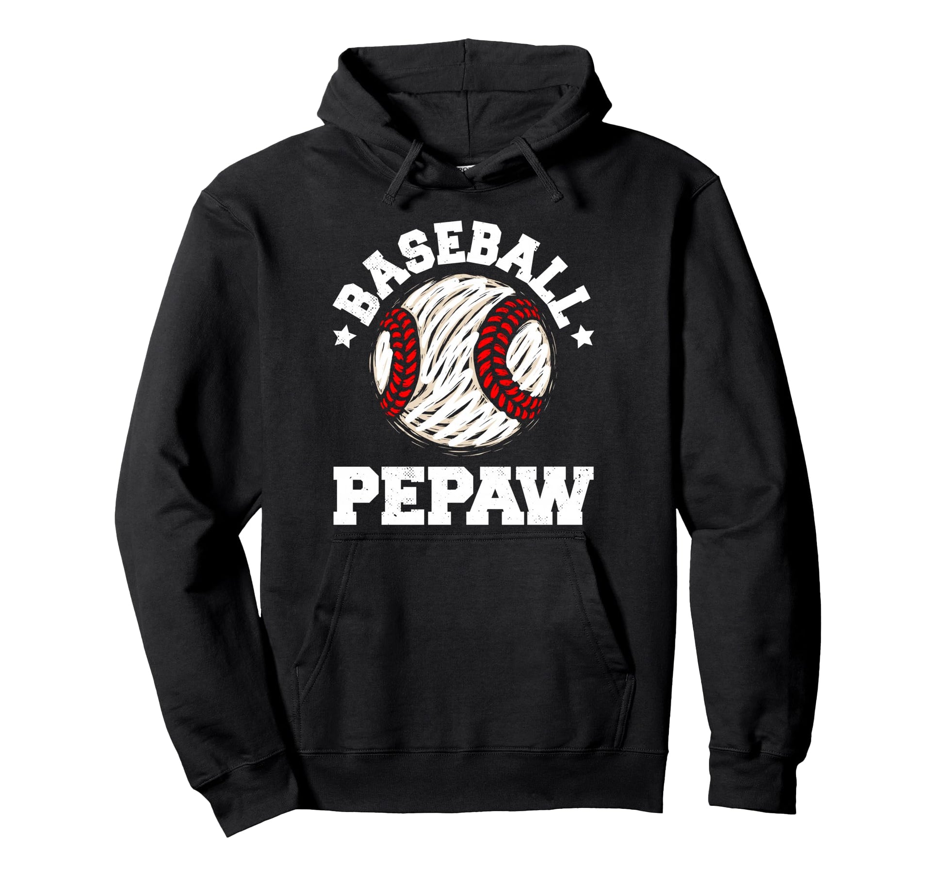 Baseball Pepaw Distressed Funny Grandpa Hoodie - Streetwear Style Unisex - T-Shirt, Sweatshirt, Hoodie