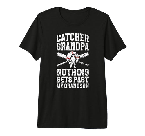 Mens Proud Baseball Catcher Grandpa T-Shirt - Custom Art Print Unisex - T-Shirt, Sweatshirt, Hoodie