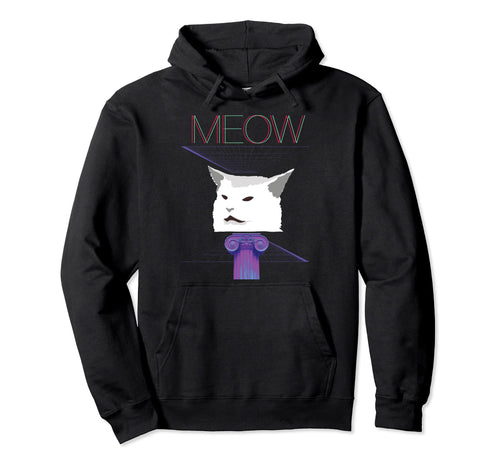 Vaporwave Aesthetic Cat Meme Hoodie - Graphic Print Men Women - T-Shirt, Sweatshirt, Hoodie