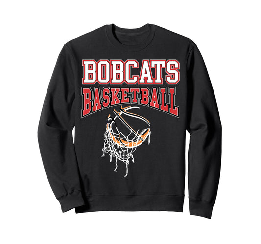 Red Bobcats Basketball Mom Sweatshirt - Casual Everyday Wear for Adults - T-Shirt, Sweatshirt, Hoodie