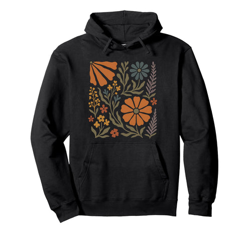 Boho Wildflower Floral Aesthetic Hoodie - Casual Everyday Wear Men Women - T-Shirt, Sweatshirt, Hoodie