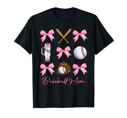 Funny Baseball Mom Era Bows Baseball T-Shirt - Trendy Graphic Men Women - T-Shirt, Sweatshirt, Hoodie