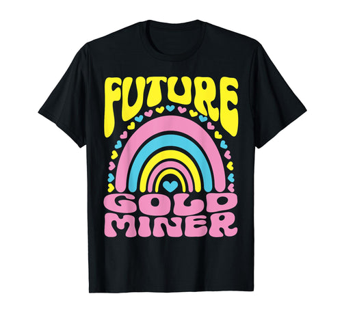 Future Gold Miner Bright Rainbow T-Shirt - Minimalist Print for Adults - T-Shirt, Sweatshirt, Hoodie
