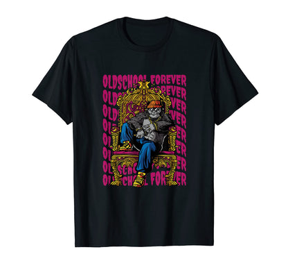 Gorilla Old School Hip Hop Rap Throne T-Shirt - Trendy Graphic Unisex - T-Shirt, Sweatshirt, Hoodie
