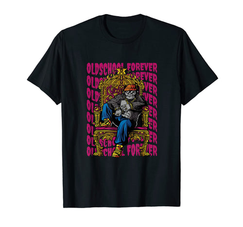 Gorilla Old School Hip Hop Rap Throne T-Shirt - Trendy Graphic Unisex - T-Shirt, Sweatshirt, Hoodie