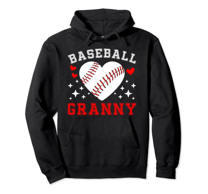 Baseball Granny Grandma Granny Baseball Hoodie - Trendy Graphic Men Women - T-Shirt, Sweatshirt, Hoodie