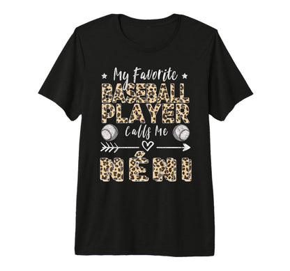My Favorite Baseball Player Calls Me N T-Shirt - Custom Art Print Unisex - T-Shirt, Sweatshirt, Hoodie