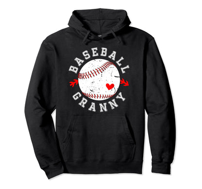 Baseball Granny Grandma Granny Baseball Hoodie - Unique Graphic Unisex - T-Shirt, Sweatshirt, Hoodie