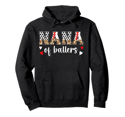 Nana Ballers Baseball Soccer Nana Hoodie - Trendy Graphic for Adults - T-Shirt, Sweatshirt, Hoodie