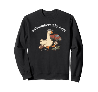 Outnumbered Goose Sweatshirt - Minimalist Print Men Women - T-Shirt, Sweatshirt, Hoodie