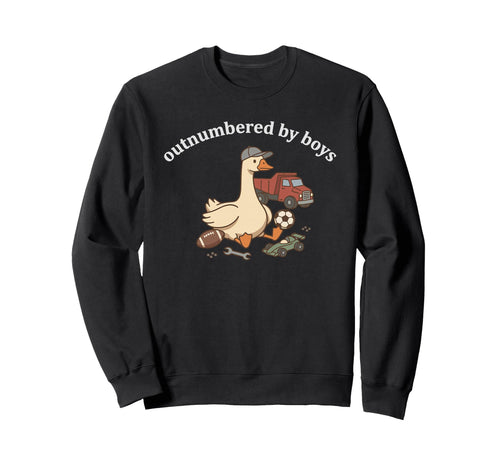 Outnumbered Goose Sweatshirt - Minimalist Print Men Women - T-Shirt, Sweatshirt, Hoodie