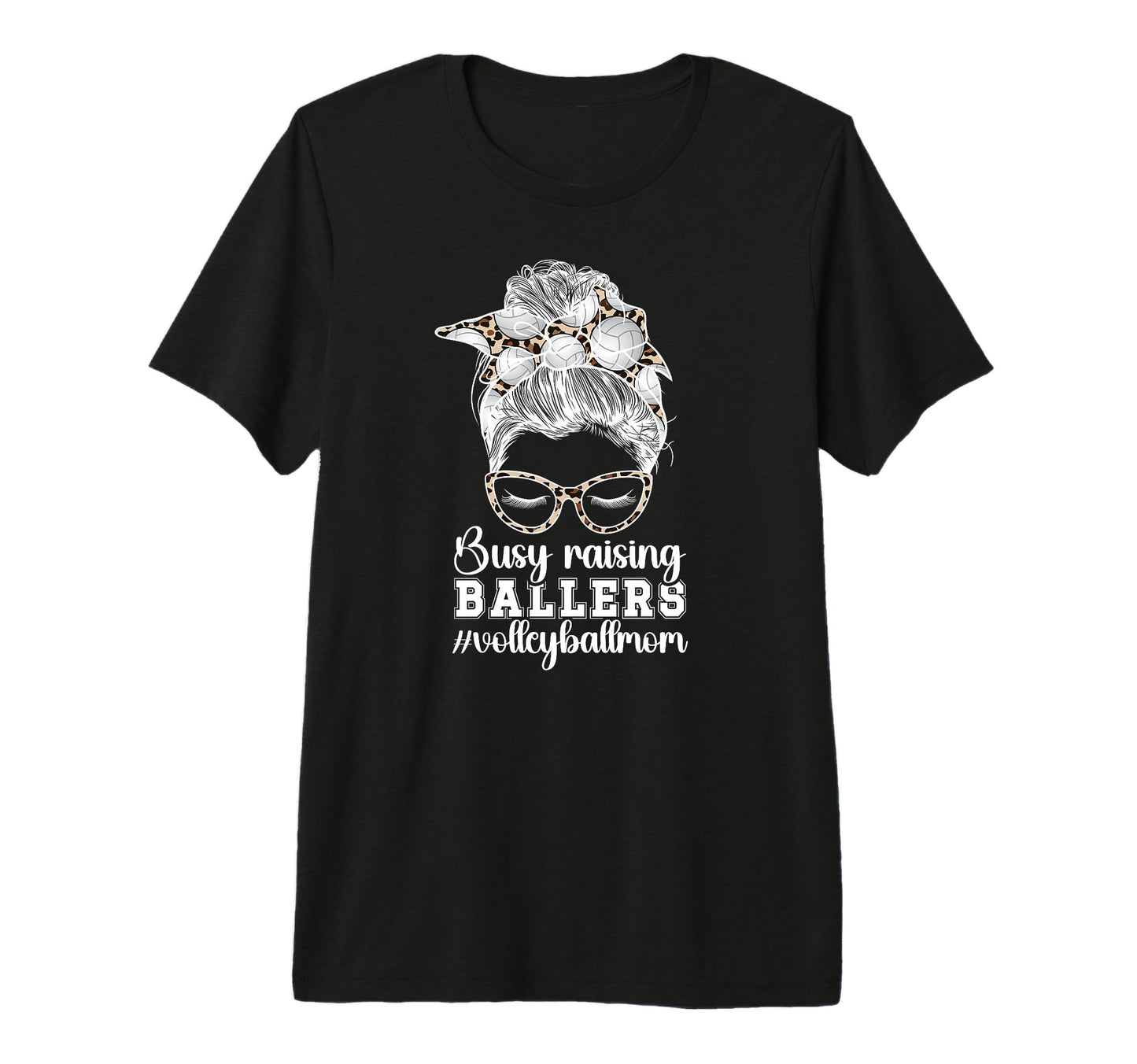 Raising Ballers Volleyball Mom T-Shirt - Graphic Print for Adults - T-Shirt, Sweatshirt, Hoodie