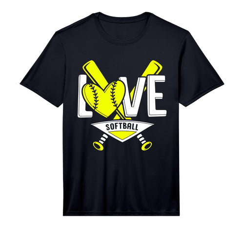 Love Softball Funny Bat And Ball Baseball T-Shirt - Graphic Print Unisex - T-Shirt, Sweatshirt, Hoodie