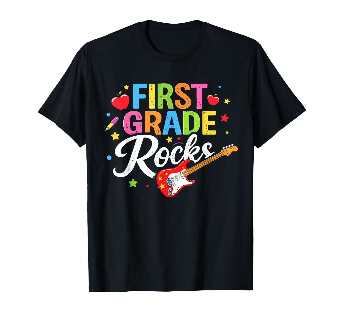 First Grade Rocks Colorful Back To T-Shirt - Aesthetic Graphic Unisex - T-Shirt, Sweatshirt, Hoodie