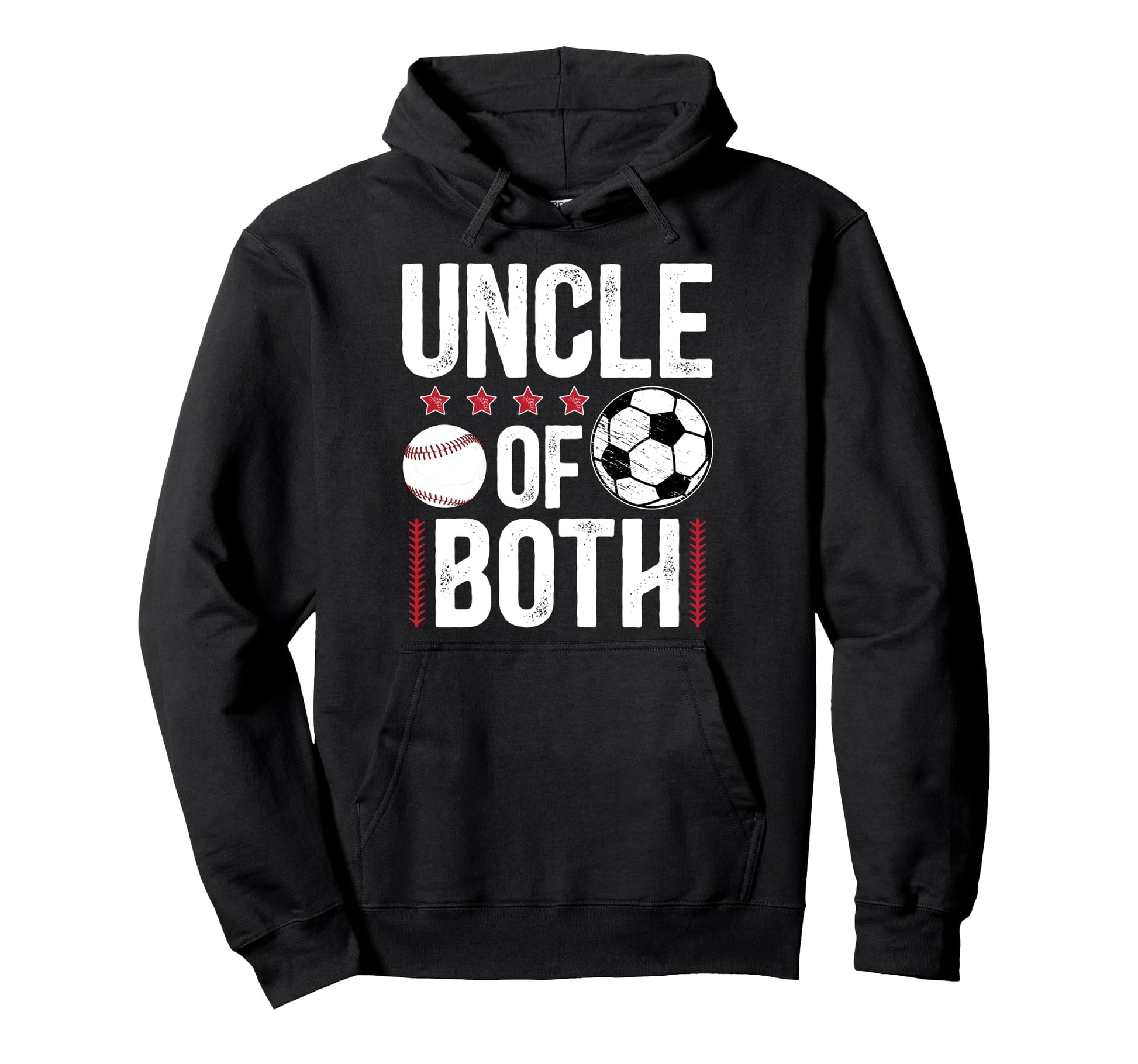 Uncle Both Baseball Soccer Uncle Ballers Hoodie - Trendy Graphic for Adults - T-Shirt, Sweatshirt, Hoodie