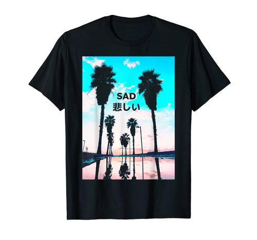 Aesthetic Sad 1980 And 1990S Vaporwave T-Shirt - Unique Graphic Men Women - T-Shirt, Sweatshirt, Hoodie