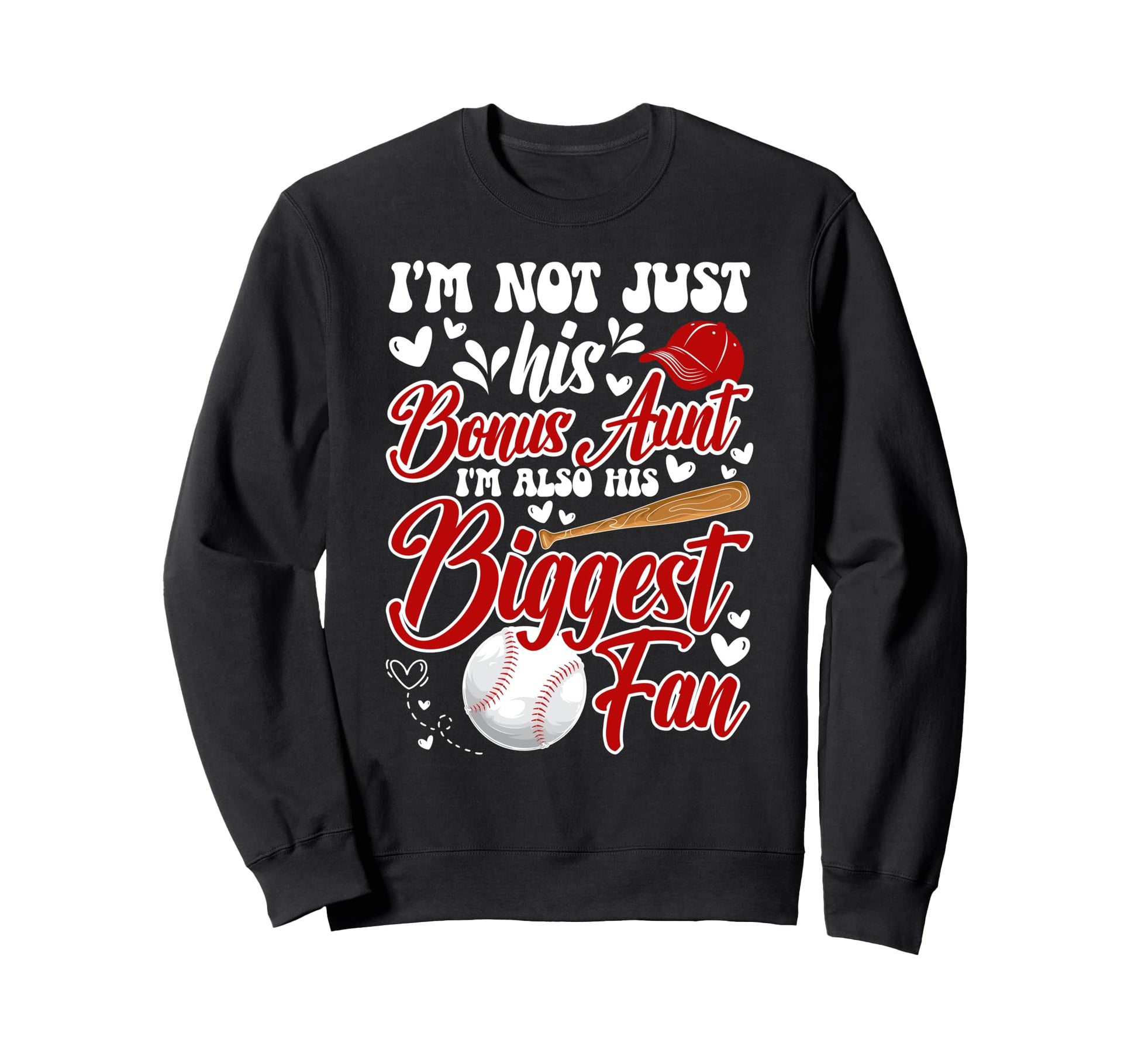 Biggest Fan Baseball Bonus Sweatshirt - Casual Everyday Wear Men Women - T-Shirt, Sweatshirt, Hoodie