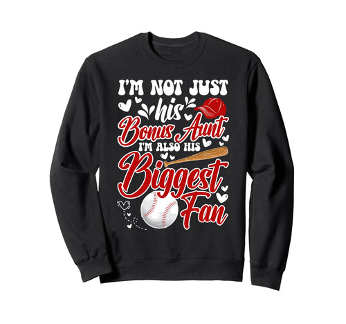 Biggest Fan Baseball Bonus Sweatshirt - Casual Everyday Wear Men Women - T-Shirt, Sweatshirt, Hoodie