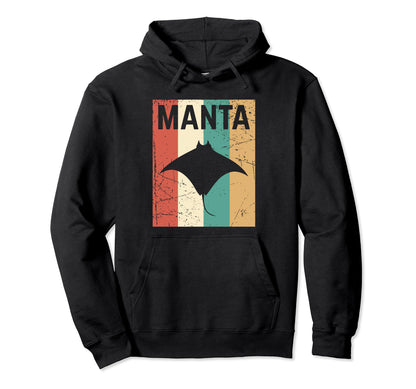 Fun Manta Ray Rainbow Ocean Animal Hoodie - Fun Novelty Design for Adults - T-Shirt, Sweatshirt, Hoodie