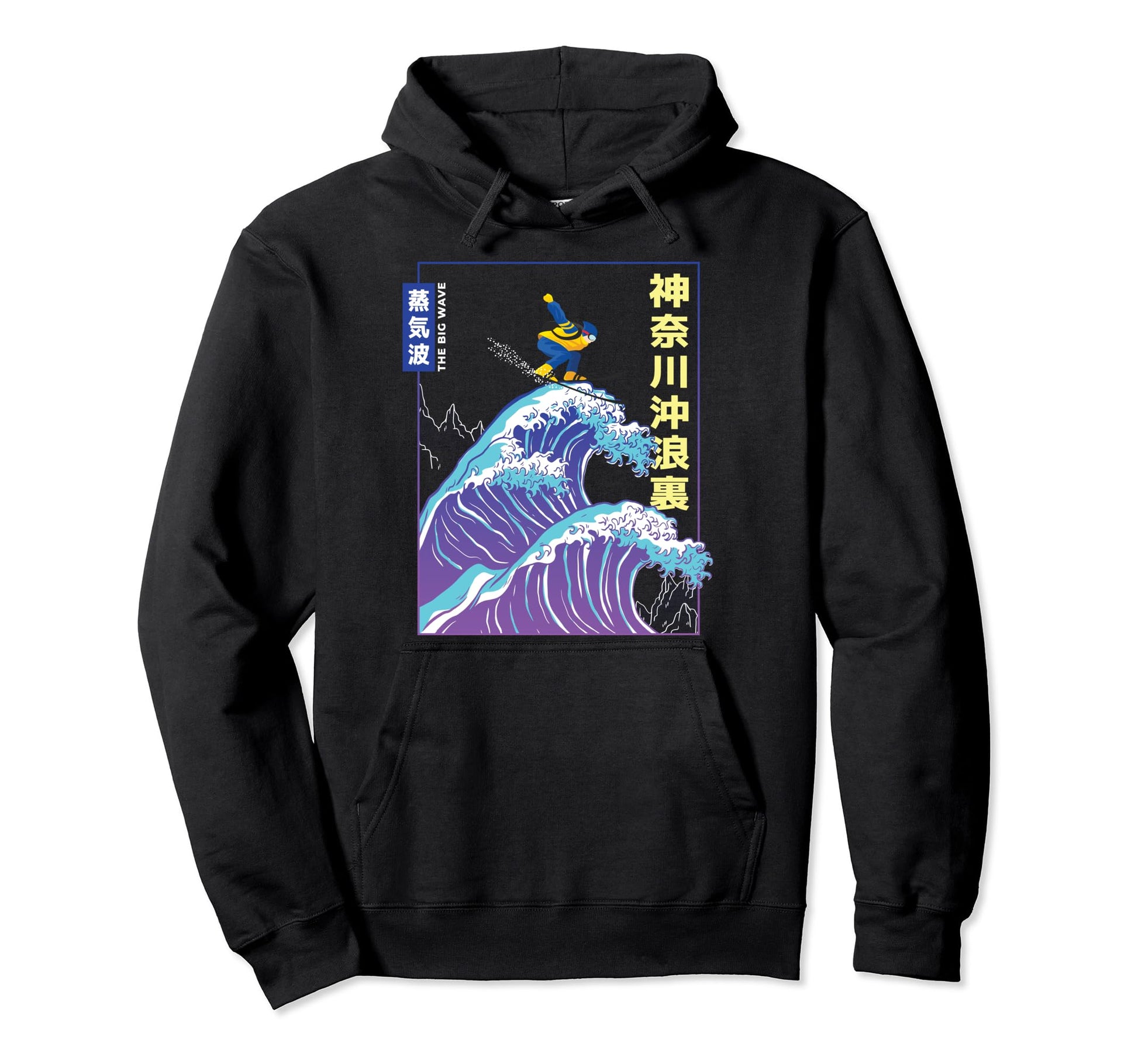 Big Wave Japanese Wave Off Kanagawa Hoodie - Trendy Graphic for Adults - T-Shirt, Sweatshirt, Hoodie