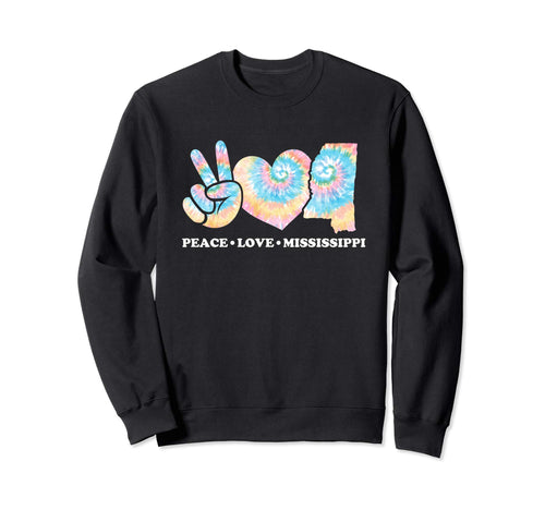 Tie Dye Mississippi Hippie Co Sweatshirt - Trendy Graphic Unisex - T-Shirt, Sweatshirt, Hoodie