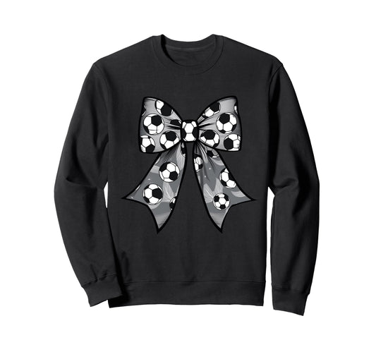 Coquette Bow Soccer Ball Mom Life Sweatshirt - Custom Art Print Unisex - T-Shirt, Sweatshirt, Hoodie