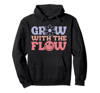 Grow Flow 70S Hippie Boho Peace Hoodie - Novelty Apparel Men Women - T-Shirt, Sweatshirt, Hoodie