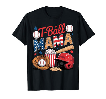 T Ball Mama Baseball Mom Game Sports T-Shirt - Aesthetic Graphic Men Women - T-Shirt, Sweatshirt, Hoodie