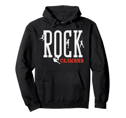 Rock Climber Typography Climber Hoodie - Graphic Print for Adults - T-Shirt, Sweatshirt, Hoodie