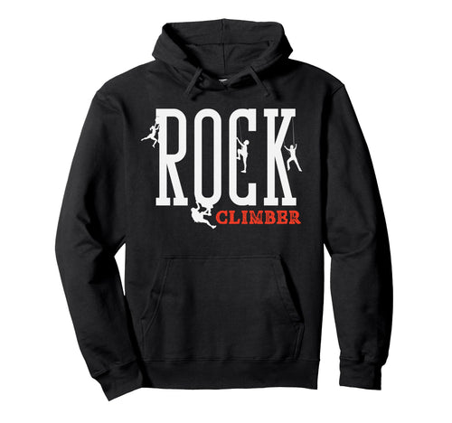 Rock Climber Typography Climber Hoodie - Graphic Print for Adults - T-Shirt, Sweatshirt, Hoodie