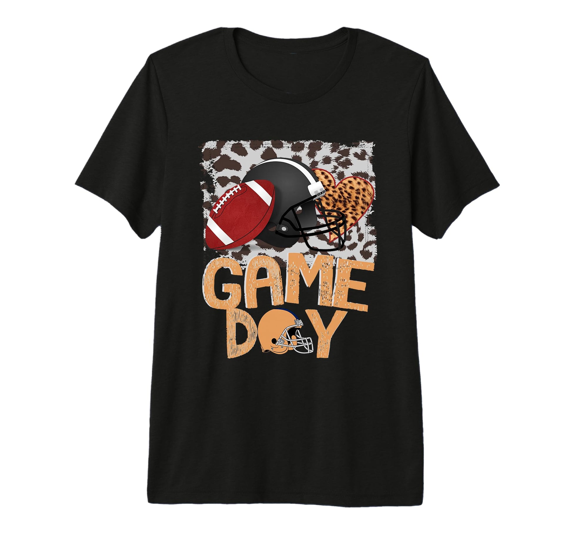 Bleached Game Day Leopard Football T-Shirt - Streetwear Style Men Women - T-Shirt, Sweatshirt, Hoodie