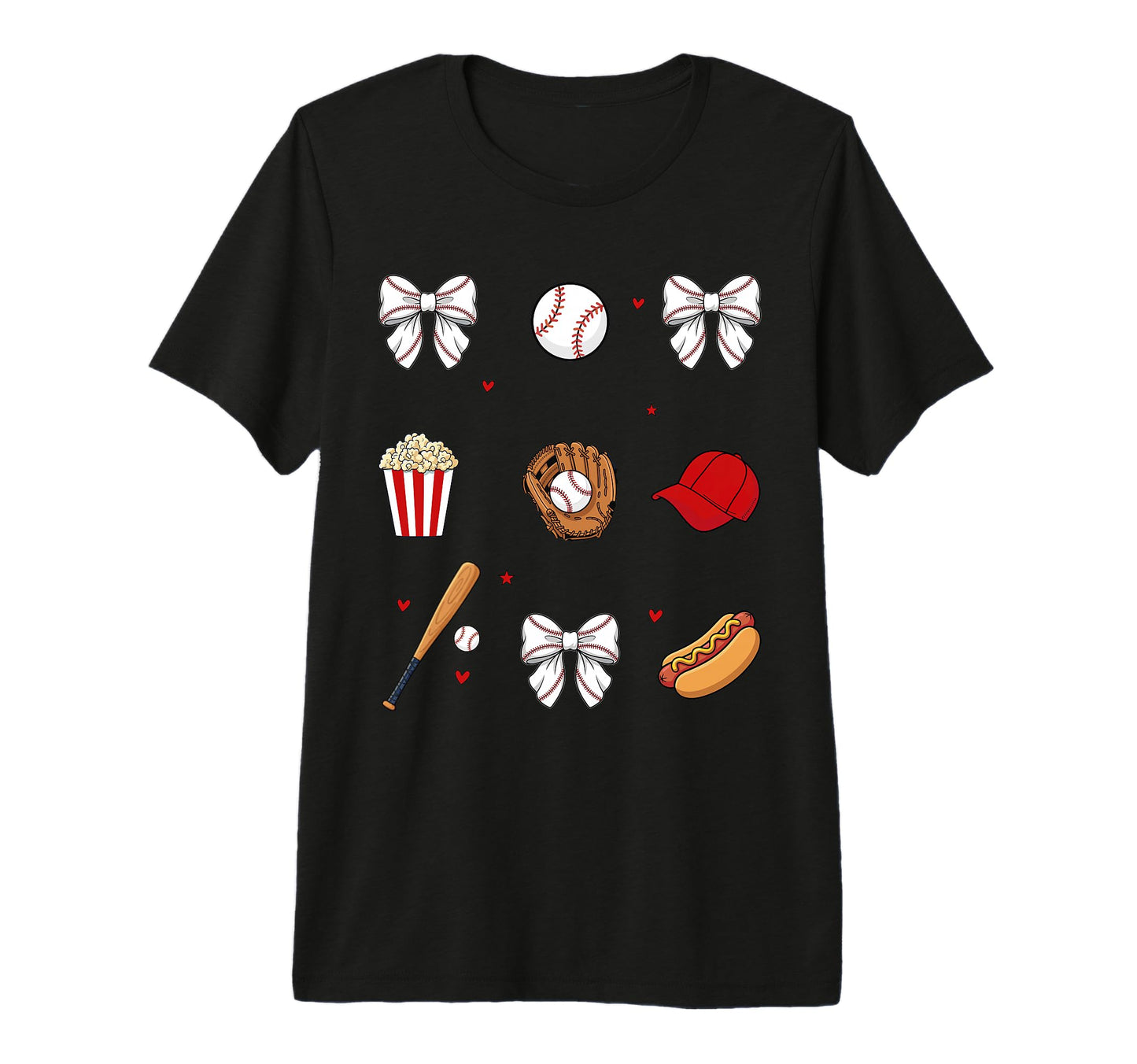 Baseball Sister Coquette Bow Tri T-Shirt - Casual Everyday Wear Unisex - T-Shirt, Sweatshirt, Hoodie