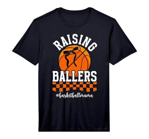 Mens Raising Ballers Basketball Mom T-Shirt - Unique Graphic for Adults - T-Shirt, Sweatshirt, Hoodie