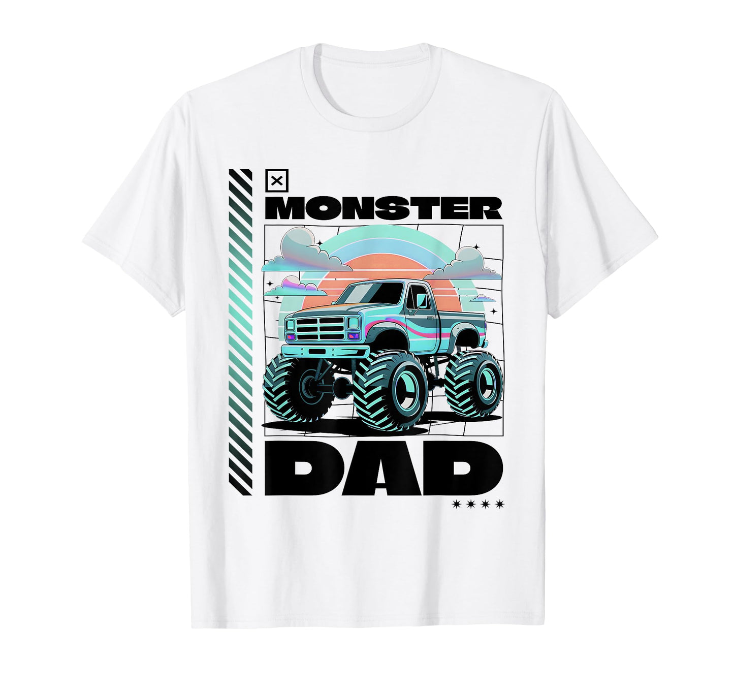 Monster Truck Dad Aesthetic Monster T-Shirt - Unique Graphic Men Women - T-Shirt, Sweatshirt, Hoodie