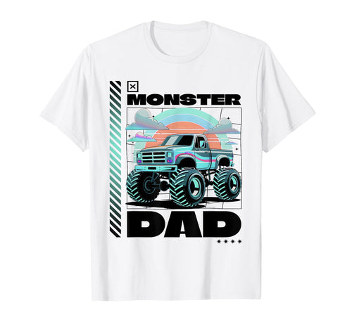 Monster Truck Dad Aesthetic Monster T-Shirt - Unique Graphic Men Women - T-Shirt, Sweatshirt, Hoodie