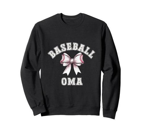 Coquette Baseball Oma Bow Game Day Sweatshirt - Trendy Graphic Unisex - T-Shirt, Sweatshirt, Hoodie