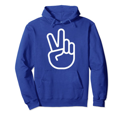 Hand Peace Sign Hippie Boho Peace Hoodie - Custom Art Print Men Women - T-Shirt, Sweatshirt, Hoodie