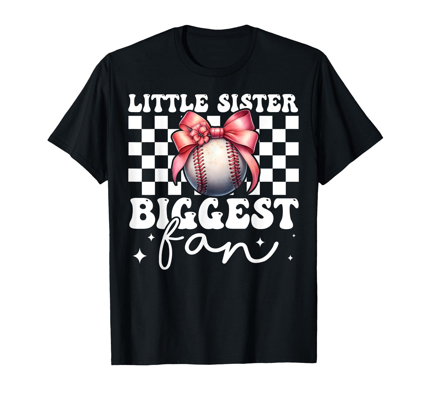 Baseball Sister Coquette Bow Little T-Shirt - Streetwear Style for Adults - T-Shirt, Sweatshirt, Hoodie